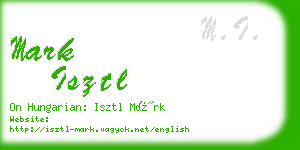 mark isztl business card